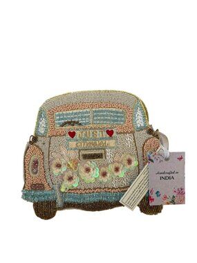 From India to You Hand-Beaded "Just Married Wedding Car" Crossbody